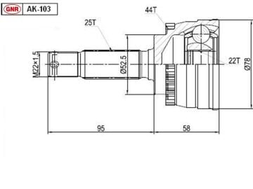 Aks Kafası Dış Accent Era 2006-2011 / Getz 2006-2011 Benzinli ABSli