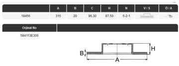 Arka Fren Disk Sorento 2003-2020