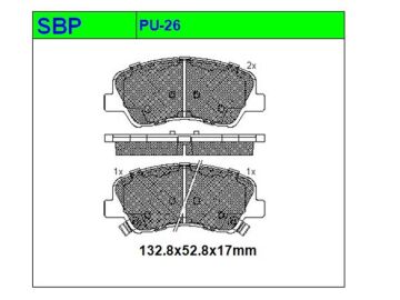 Ön Balata Accent Blue 2011- / Elantra 2011- / Kia Rio 2012-