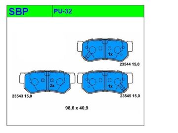 Arka Balata Getz 2003- / Sonata 2004- / Sportage 1999- / Matrix / Santa Fe 2001-2006 / Tucson 2004- / Magentis