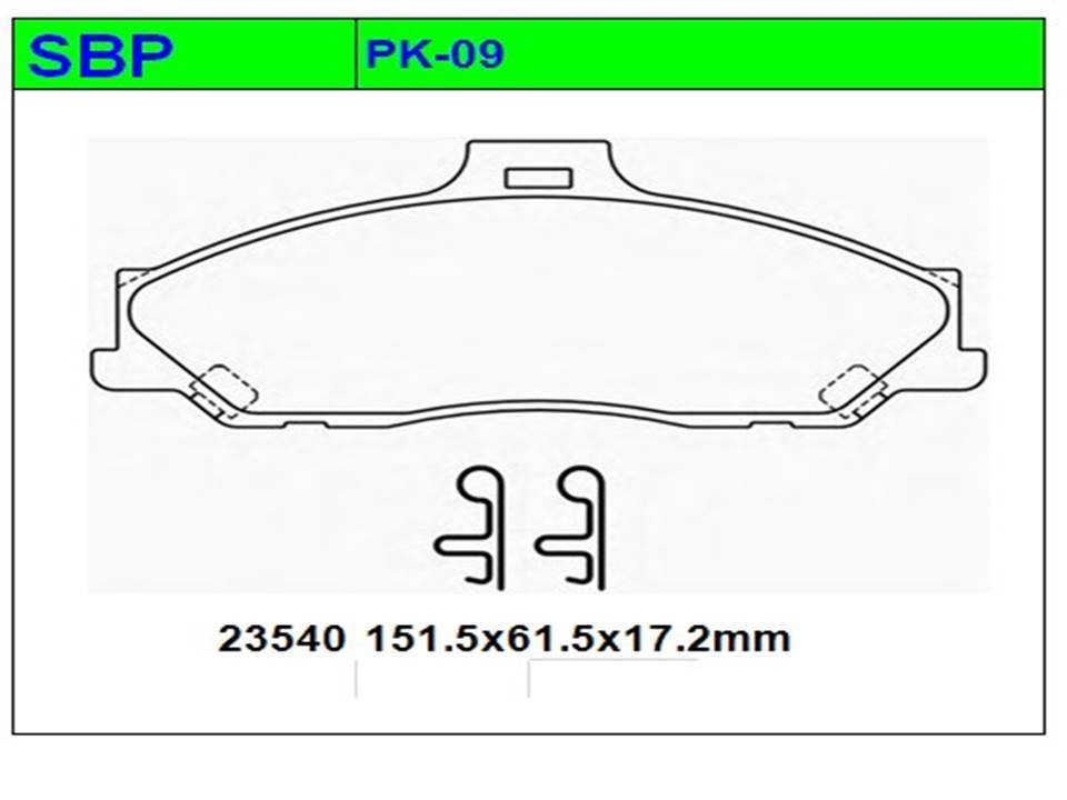 Ön Balata B2500 1999-2006 2WD / BT50 2006-2011 2WD / Ford Ranger 1999-2011 2WD