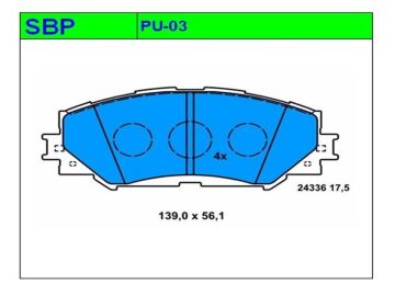 Ön Balata Corolla 2007-2011 Benzin 1.4-1.6 / Auris 2007-2011 Benzin 1.4-1.6
