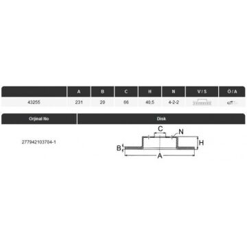 Ön Fren Disk Tata İndigo 2006- Turbo