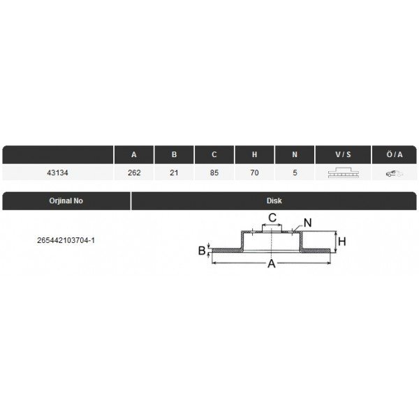 Ön Fren Disk Tata Telcoline 1997-2007 2WD