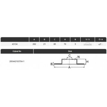 Ön Fren Disk Tata Telcoline 1997-2007 2WD