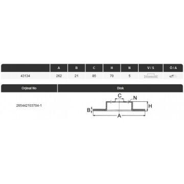 Ön Fren Disk Tata Telcoline 1997-2007 2WD