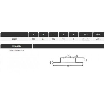 Ön Fren Disk Tata Xenon 2011- 4WD