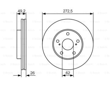 Ön Fren Disk Corolla 2007-2012 / Auris 2007-2012 / Rav4 2000-2005