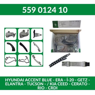 Zincir Seti Era / Blue 2011-2020 / Getz 2006-2011 / Cerato 2004-2009 / Rio 2006-2011 / İ-20 2009-2020 / İ-30 2007-2011 / Elantra 2016-2018