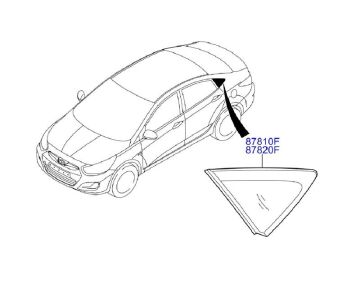 Kelebek Cam Köşe Bakaliti Sağ Accent Blue 2011-