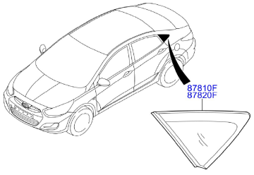 Kelebek Cam Köşe Bakaliti Sol Accent Blue 2011-