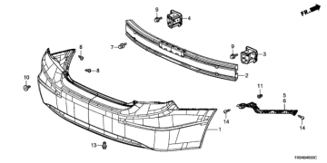 Arka Tampon Braketi Sağ Civic 12-15 FB7