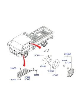 Arka Direk Izgarası H100 1997-2004 Kamyonet