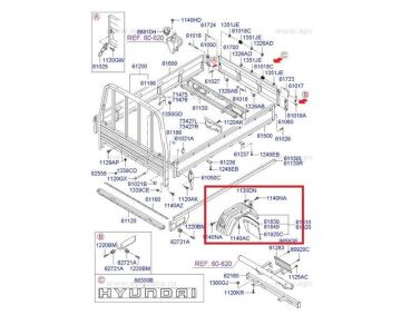 Çamurluk Davlumbazı Arka Sol H100 Kamyonet 2004-2024